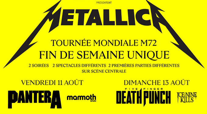 Metallica | Nouveaux sièges relâchés