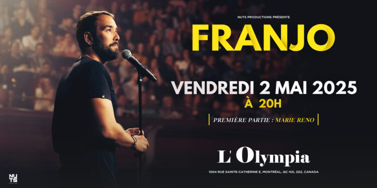 Franjo de retour à Montréal : deux soirs pour pleurer de rire à l’Olympia !