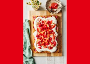 Gâteau aux fraises et à la camomille du livre La cuisine d'Isabelle