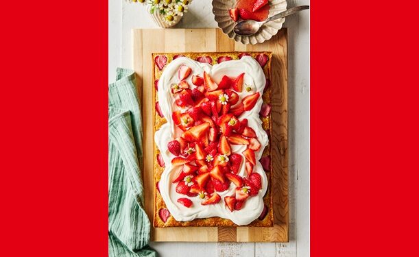 Gâteau aux fraises et à la camomille du livre La cuisine d'Isabelle