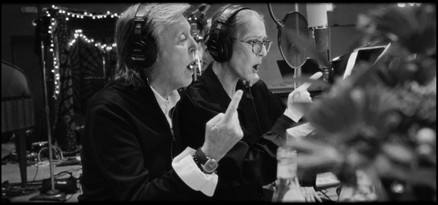 Céline Dion et Paul McCartney – film High in the Clouds - Paul McCartney et Céline Dion. Capture d'écran : Facebook Paul McCartney