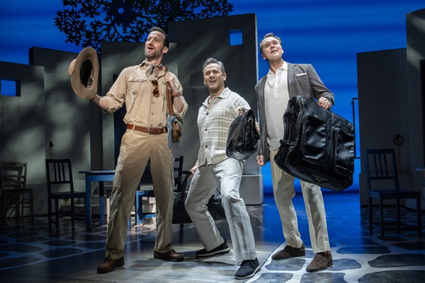 L to R) Leland Burnett (Bill Austin), Victor Wallace (Sam Carmichael), and Rob Marnell (Harry Bright)Photo by Joan Marcus